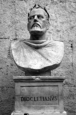 Diocleciano creó la tetrarquía pa gobernar l'imperiu, afaráu por guerres civiles.