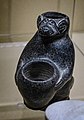 Diorite Kohl pot used for storing cosmetic malachite from El Kab in Upper Egypt Penn Museum.jpg