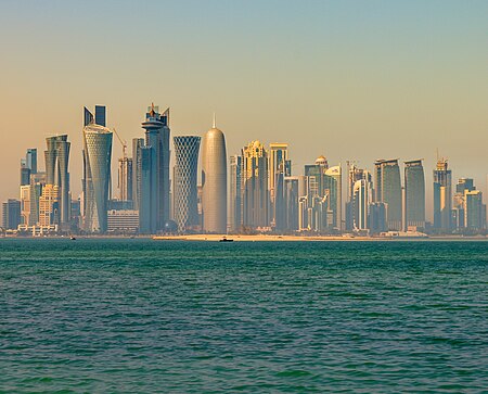 Doha skyline in the morning (12544910974).jpg