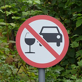 Don't drink and drive sign at Strathisla whisky distillery car park.jpg