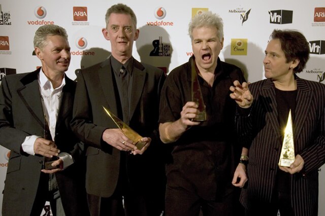 Dragon at the ARIA Hall of Fame Melbourne Town Hall, 1 July 2008 L–R: Kerry Jacobson, Rob Taylor, Todd Hunter, Alan Mansfield