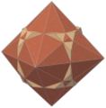 切頂六面体と三方八面体による複合多面体