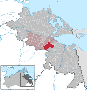 Poziția Ducherow pe harta districtului Vorpommern-Greifswald