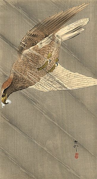 File:Eagle in descent by Koson.jpg