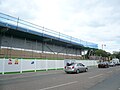 The construction of a new Waitrose store on Well Road, East Cowes, Isle of Wight. Construction started in about May 2010 due to be completed by the Autumn. It is seen towards the end of July 2010.