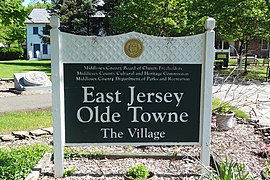 East Jersey Olde Towne Village Sign, Middlesex County, NJ.jpg