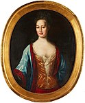 Tranæus hustru Elsa Carlström, avporträtterad 1709 av Johann Heinrich Wedekind.