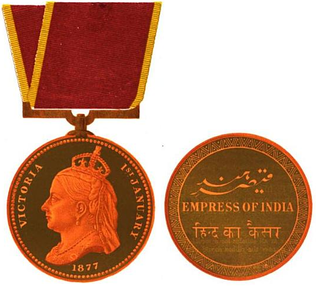 Empress of India Medal Award