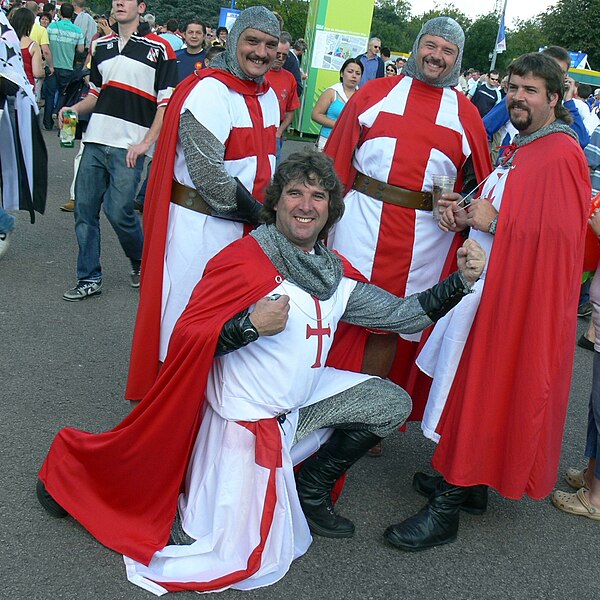 File:English fans Rugby World Cup 2007 - Knight ! Samoa vs England Pool A RWC 2007.jpg