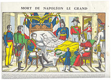 Image d’Épinal : Napoléon sur son lit de mort.