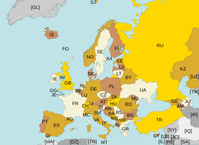 names of countries in europe