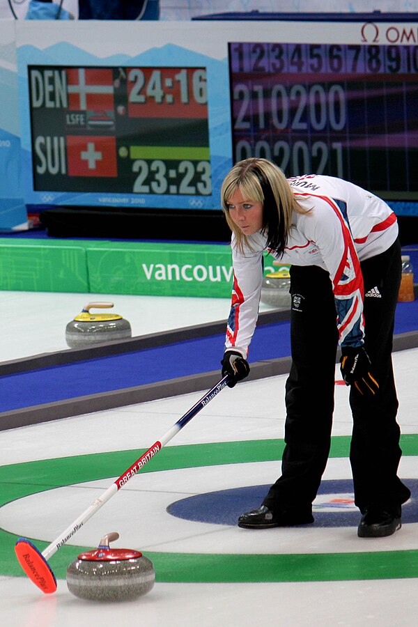 Muirhead skippering the British team at the 2010 Winter Olympics