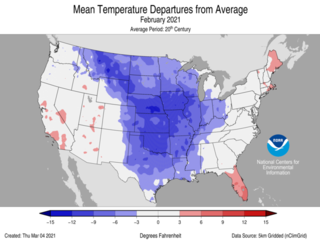 <span class="mw-page-title-main">February 2021 North American cold wave</span> Cold wave in 2021