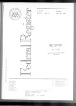 Thumbnail for File:Federal Register 2007-04-20- Vol 72 Iss 76 (IA sim federal-register-find 2007-04-20 72 76).pdf