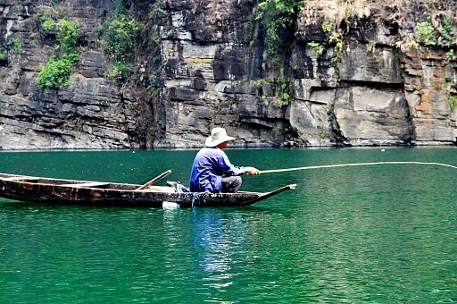 Fishing in river