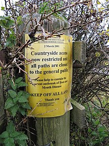 Foot and Mouth sign. - geograph.org.uk - 288753.jpg