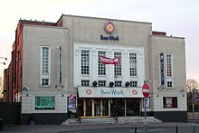 The former Embassy cinema (pictured in 2008) was added to the local list in 2010 but has since been demolished. Former Embassy Cinema, High Street, Crawley (Demolished).jpg