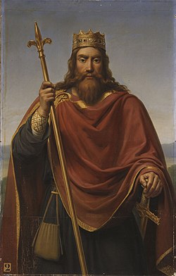 François-Louis Dejuinne: Clovis, a frankok királya (1835)