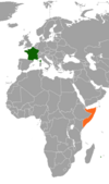 Location map for France and Somalia.