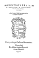Francisco Vallés (1556) Controversiarum et philosophicarum libri decem.png