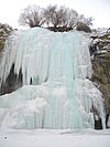 Frozen Nerak Falls, Zanskar River, February 2013