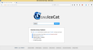 GNU IceCat Firefox derivative recommending only free software