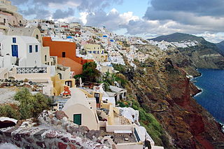 Santorini A volcanic island in the southern Aegean Sea