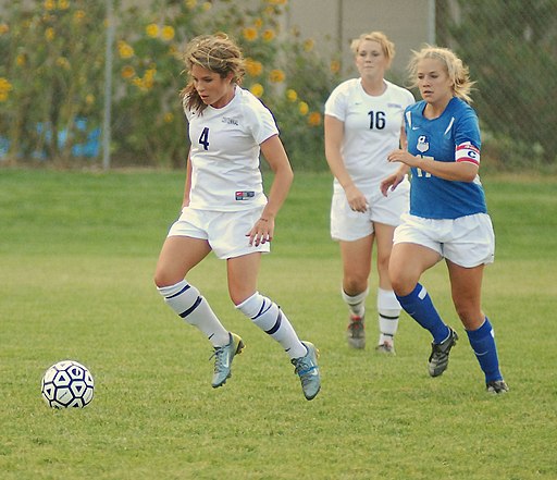 Girls playing Soccer