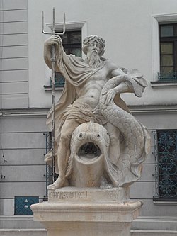 Der Gleiwitzer Gabeljürge (Ansicht der Neptunstatue)