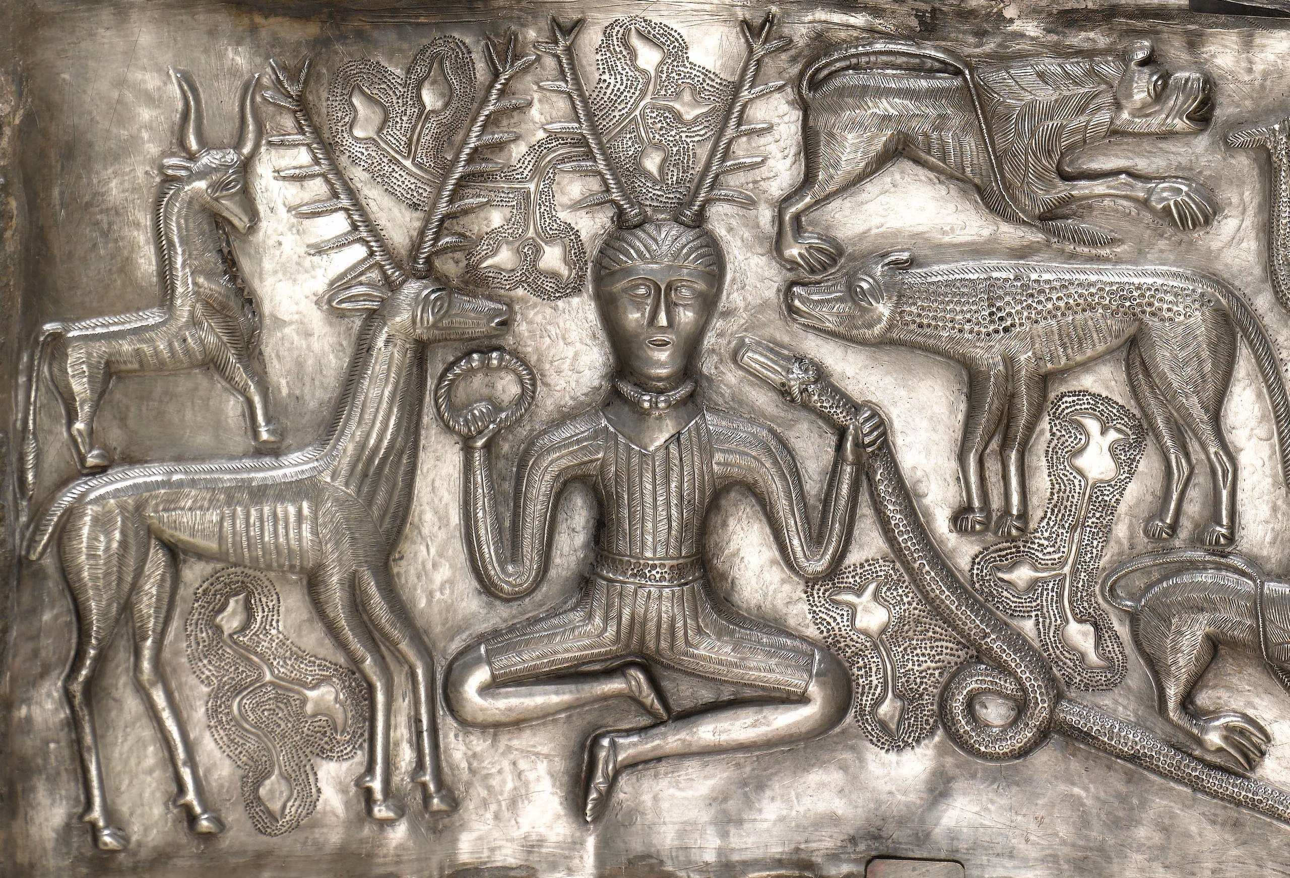 The Celtic god Cernunnos on the Gundestrup cauldron.