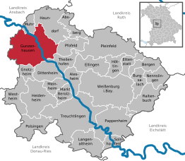 Kaart van Gunzenhausen