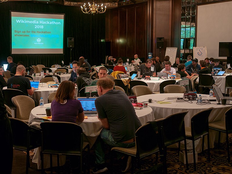 File:Hackathon, Wikimania 2018, Cape Town ( 1050625).jpg