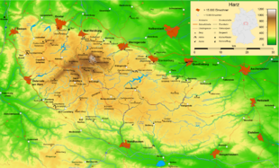 harzbergen karta Harz   Wikipedia