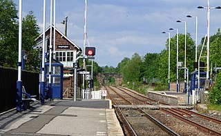 Heighington railway station Railway station in County Durham, England