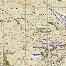 Историческа поредица от карти за района на Хирбат ал-Вара ал-Сауда '(1940-те години със съвременен слой) .jpg