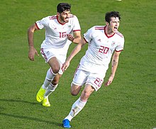 Sardar Azmoun and Mehdi Torabi IRN-VIETNAM 20190112 Asian Cup 15.jpg