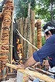 Bahasa Indonesia: Prosesi puncak dalam ritual Ijam'me' adalah mapui, yakni proses pengkremasian tulang belulang.