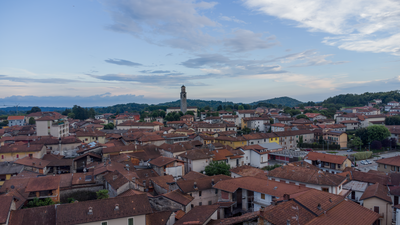 Vista di Invorio dall'alto tramite un drone