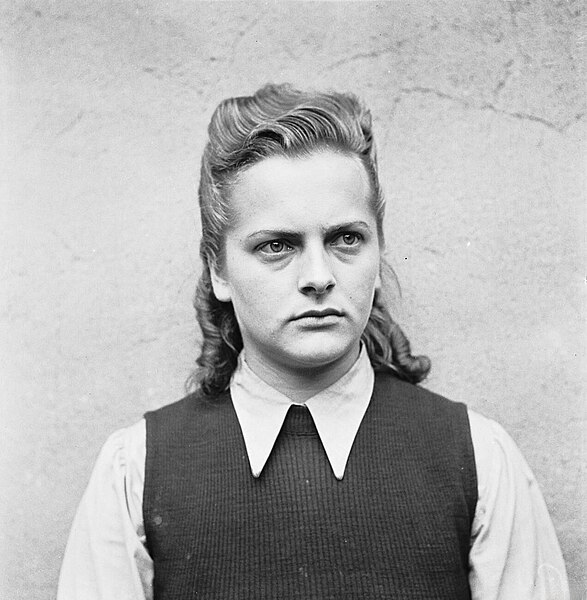 Mugshot of Bergen-Belsen guard Irma Grese