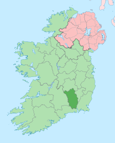 Poziția regiunii Contae Chill Chainnigh County Kilkenny Comitatul Kilkenny