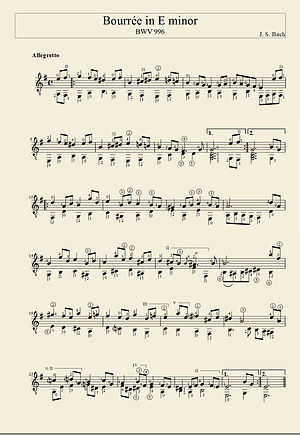 J.S. Bach 'Bourree in E minor' (BWV 996)