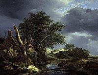 Jacob van Ruisdael (1628-1629-1682) - Landscape with a Blasted Tree near a House - 84 - Fitzwilliam Museum.jpg