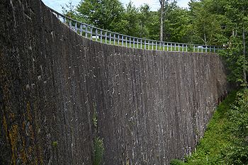 Jones Falls stone arch dam.