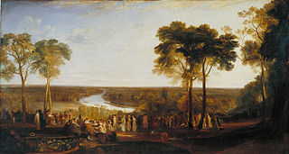 <i>England: Richmond Hill, on the Prince Regents Birthday</i> Painting by J. M. W. Turner