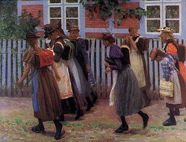 Schoolchildren in Himmelpforten