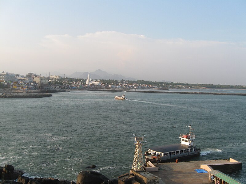 File:Kanyakumari as seen from Tiruvalluvar Statue.JPG