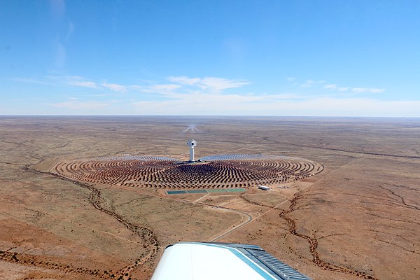 Bird's eye view of Khi Solar One, South Africa