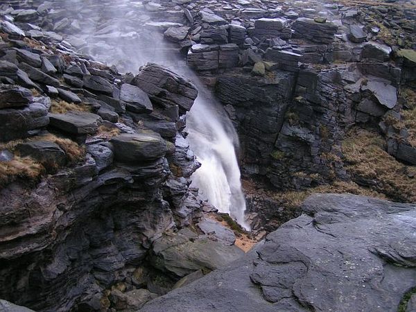 Kinder Downfall in spate