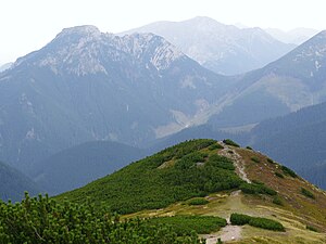 Gipfel mit Kominiarski Wierch im Hintergrund