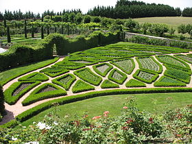 Vista del jardín « à la française » de la Chatonnière.